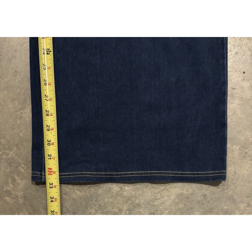 Halara Flex High Waisted Pockets Wide Leg Loose Blue Jeans Size XL Tall - Picture 5 of 7